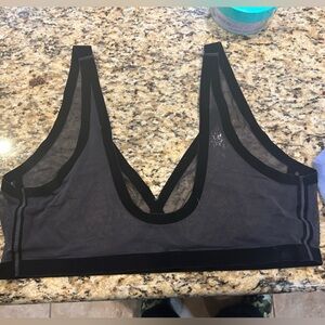 Lot of 2 Eby Sheer mesh and velvet Bralettes size xl.